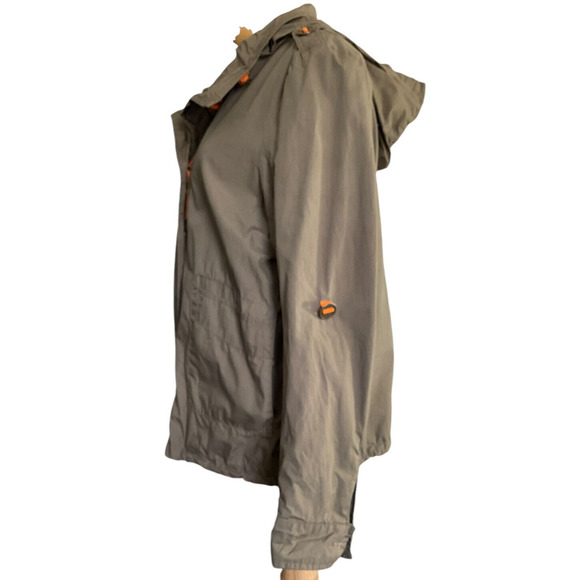 Circus by Sam Edelman Olive Green Jacket XL Cotton Orange Accents - Picture 11 of 12